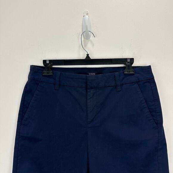 J.Crew 9" Frankie Bermuda Chino Short Cotton Mid Rise Navy Classic Womens US 6 - Picture 7 of 14